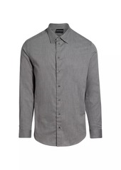 Armani Herringbone Button-Up Shirt