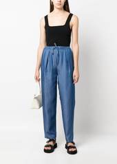 Armani high-waist drawstring trousers