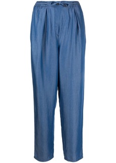 Armani high-waist drawstring trousers