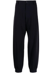 Armani high-waisted dart-detail tapered trousers