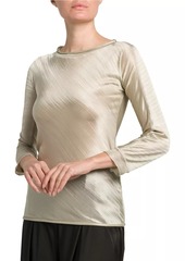 Armani Jacquard Jersey Knit Top