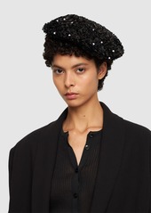 Armani Lady Velvet Hat W/ Sequins