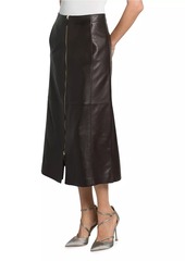 Armani Leather Zip Maxi Skirt