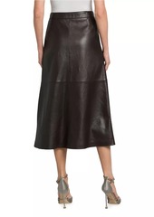 Armani Leather Zip Maxi Skirt