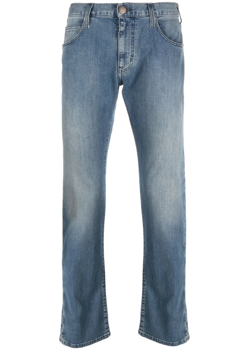 Armani light-wash straight-leg jeans