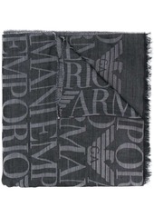 Armani lightweight logo knit scarf