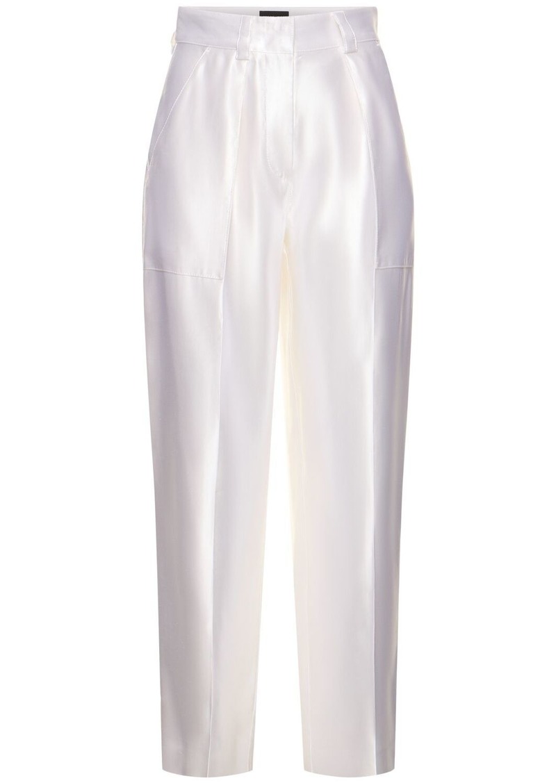 Armani Linen & Silk High Rise Straight Pants