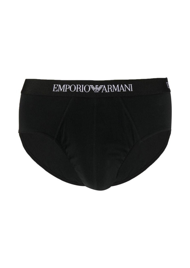 Armani logo-band briefs