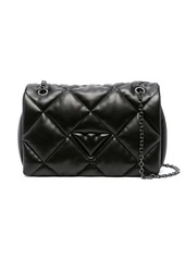 Armani logo-charm quilted shoulder bag