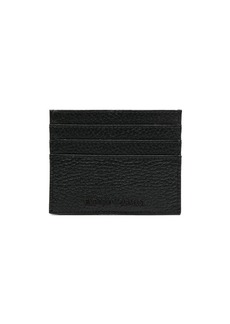 Armani logo-debossed leather cardholder