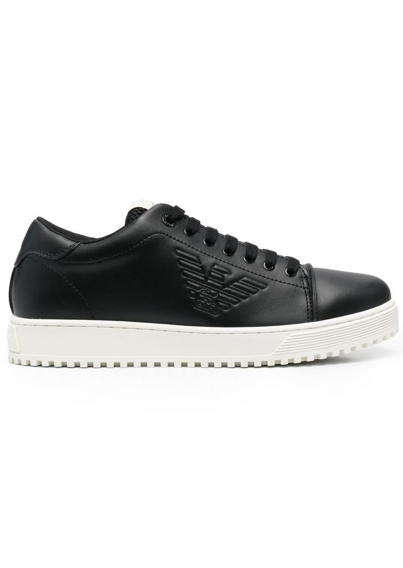 Armani logo-detail lace-up sneakers
