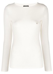 Armani logo-embellished long-sleeved T-shirt