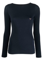 Armani logo-embellished long-sleeved T-shirt