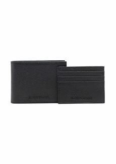 Armani logo-embossed leather wallet