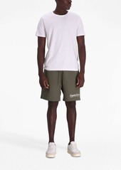 Armani logo-embroidered cotton track shorts
