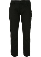 Armani logo embroidered trousers