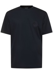Armani Logo Embroidery Cotton T-shirt