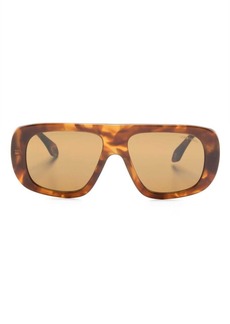 Armani logo-engraved oversize-frame sunglasses