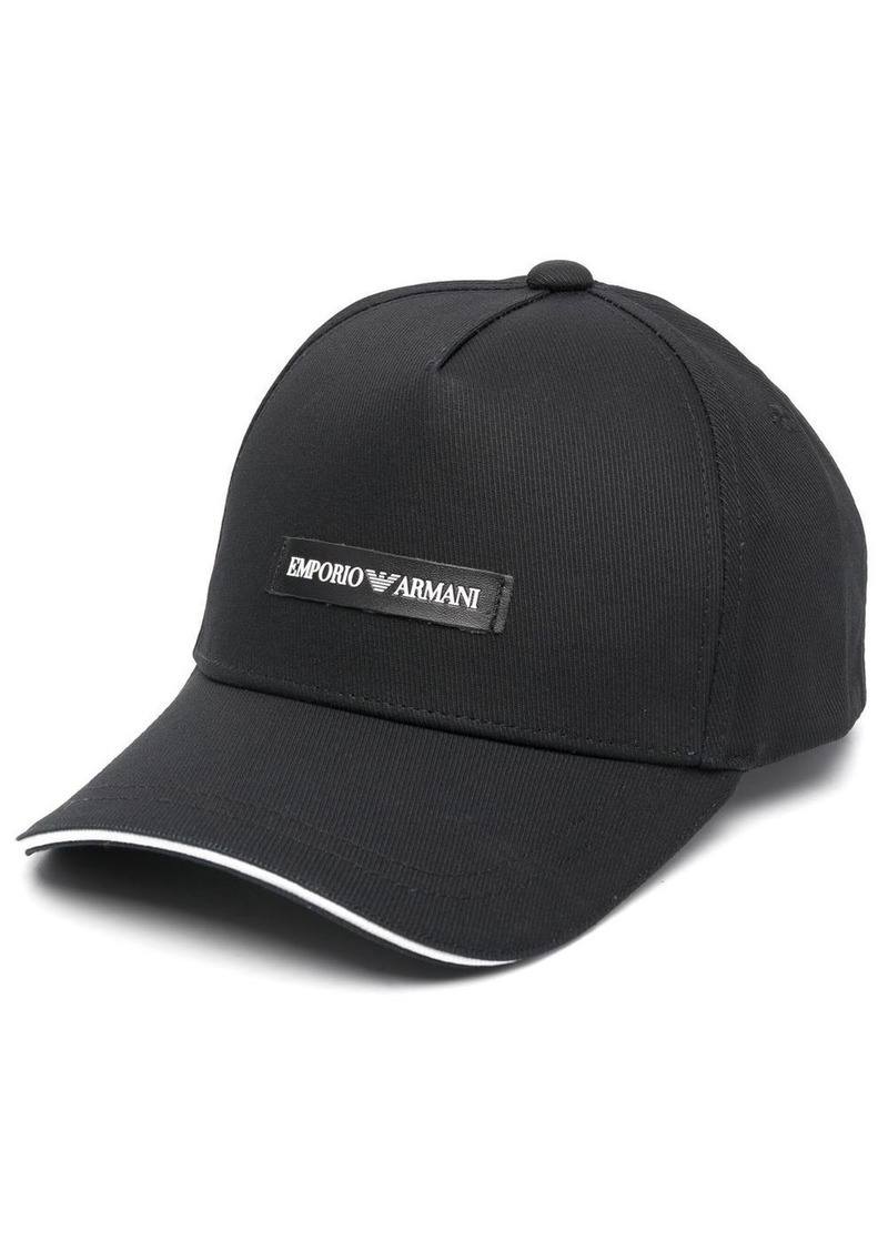 Armani logo-patch cap