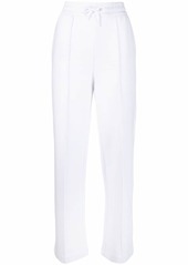 Armani logo-patch cotton-blend trousers