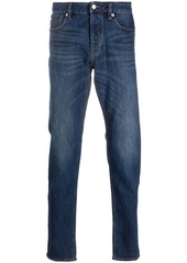 Armani logo-patch cotton jeans