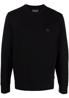 Armani logo-patch crew-neck sweatshirt