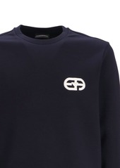 Armani logo-patch long-sleeve sweatshirt