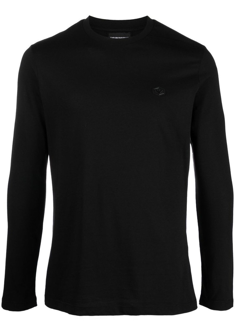 Armani logo-patch long-sleeve T-shirt