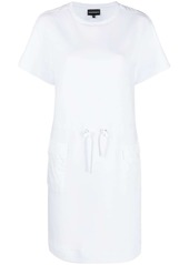 Armani logo-patch short-sleeve dress
