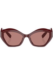 Armani logo-plaque tinted-lenses sunglasses