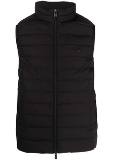 Armani logo-plaque zip-up gilet