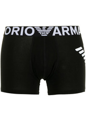 Armani logo-print boxer pants