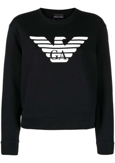 Armani logo-print cotton sweatshirt