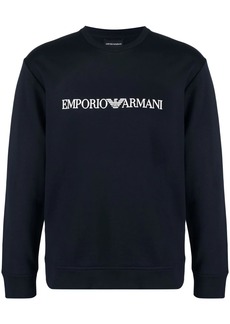 Armani logo-print crew-neck sweatshirt