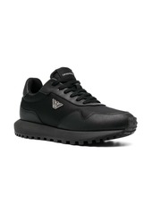 Armani logo-charm lace-up sneakers