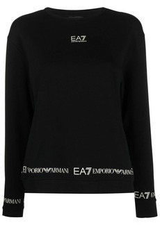 Armani logo-print long-sleeved sweatshirt