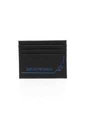 Armani logo-print recycled leather cardholder