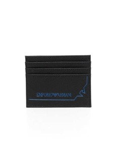 Armani logo-print recycled leather cardholder