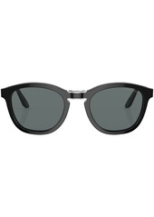 Armani logo-print round-frame sunglasses