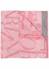 Armani logo-print scarf