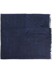 Armani logo print scarf
