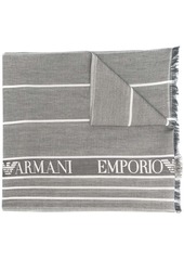 Armani logo print scarf
