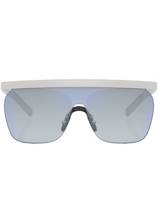Armani logo-print shield-frame sunglasses