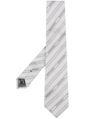 Armani logo-print silk tie