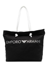 Armani logo-print tote bag