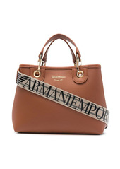 Armani logo-shoulder strap tote bag