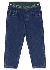 Emporio Armani Kids Logo stretch-cotton jeans