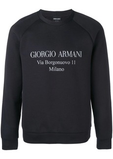 Armani logo-print cotton-blend sweatshirt