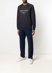 Armani logo-print cotton-blend sweatshirt