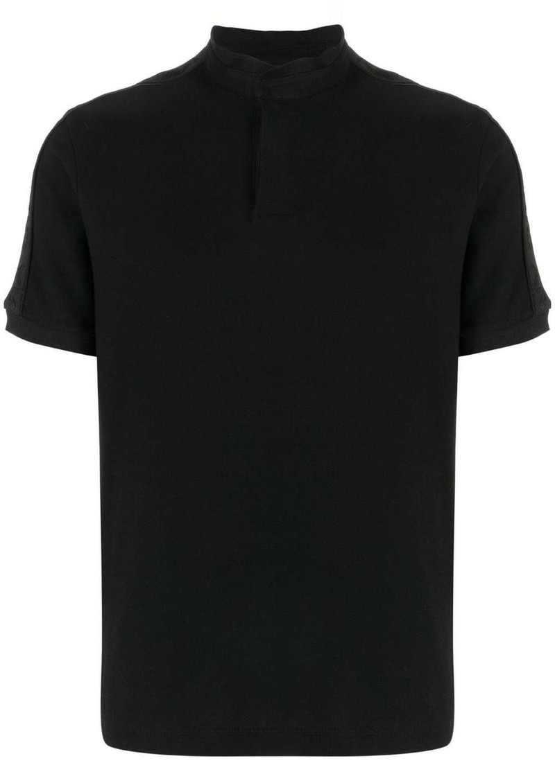 Armani logo-tape cotton polo shirt